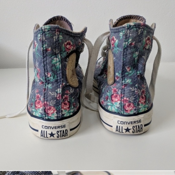 Converse Rose Floral High Top Chuck Taylor All Stars Sneakers - Picture 6 of 6
